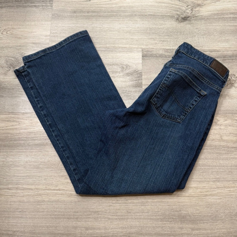 Lee Natural Bootcut Jeans Dark Wash Petite Size 8P 305834F Just Below Waist